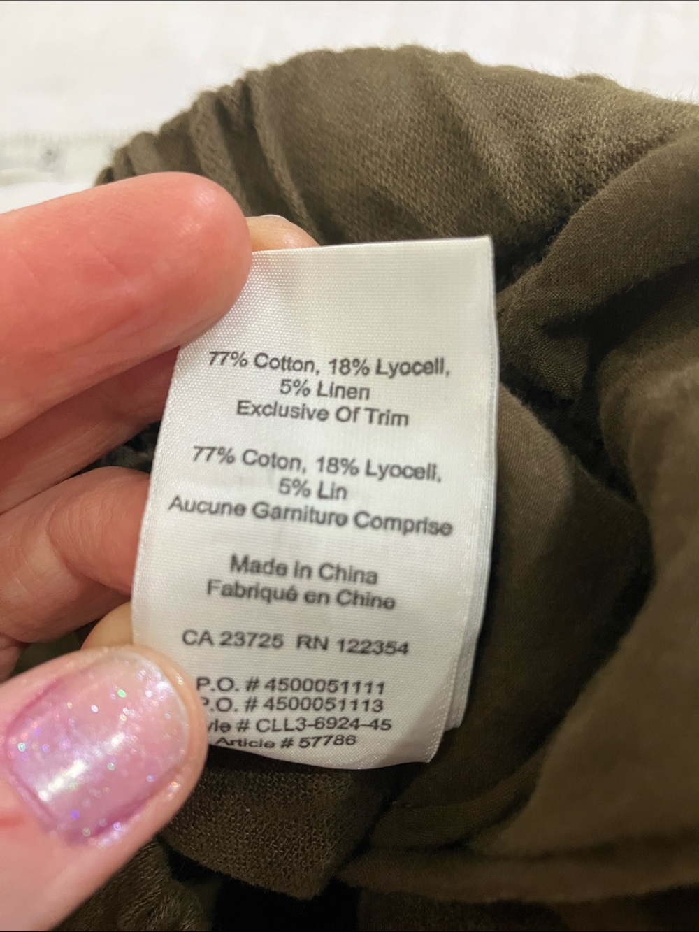 Women’s Golden by TNA,  Aritzia cotton / linen blend pants. 28” Waist / medium - Picture 3 of 6